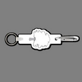 Key Clip W/ Key Ring & Oak Tree (Outline) Key Tag